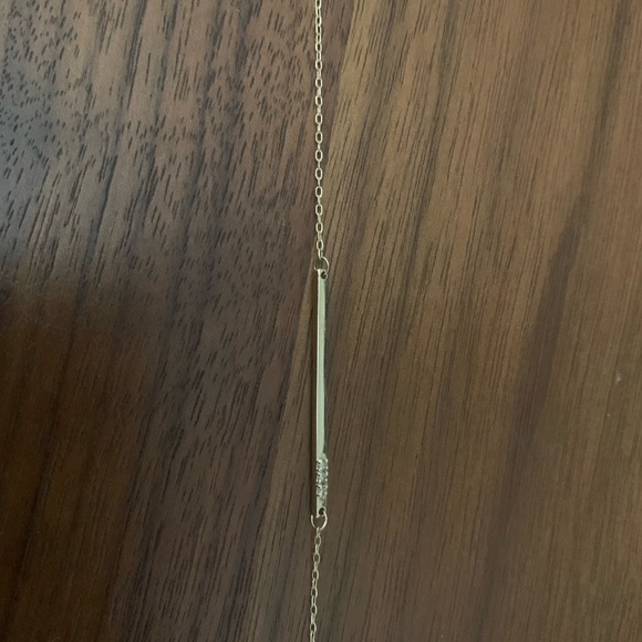 Aurate Gold Bar Necklace With Diamonds - Picture 8 of 12